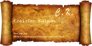 Czeizler Kálmán névjegykártya